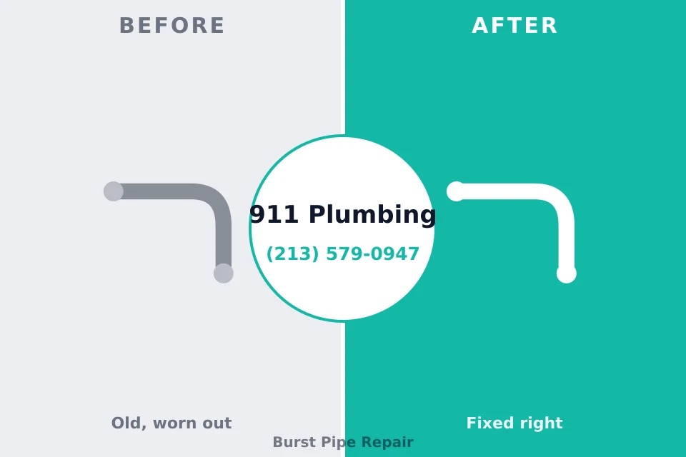 Before and after: plumbing company Saint Davids, PA